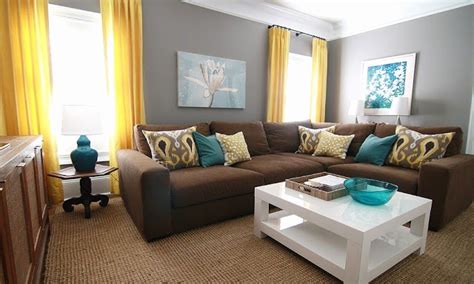 Brown And Teal Living Room Idea Inspirational Teal Yellow Brown Living