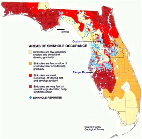 Florida Areas Of Sinkhole Prevalence Gr8 To Know Pinterest Earth