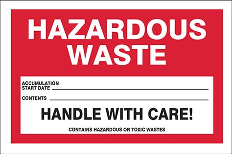 Hazardous Waste Labels Hazardous Waste Mhzw Psp