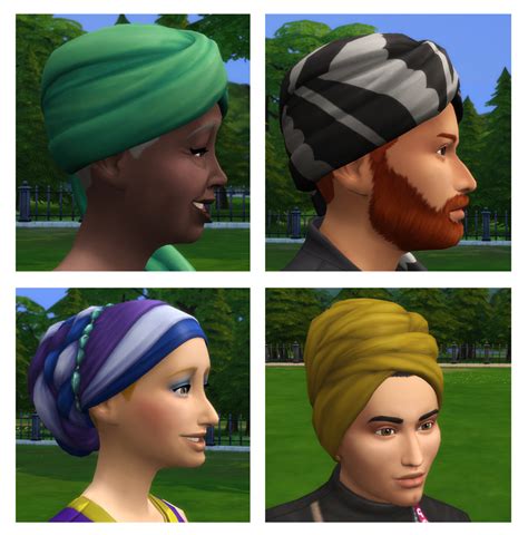 Mod The Sims City Living Headwrap Hair Colour Addons