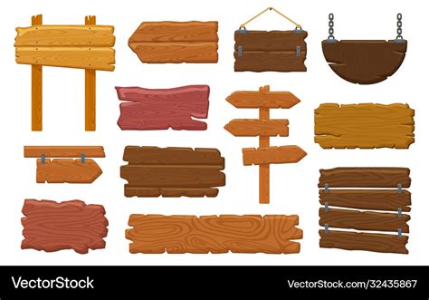 Wooden Signs Vintage Wooden Rustic Signboard Vector Image