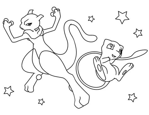 Mew Pokemon Coloring Page Anime Coloring Pages