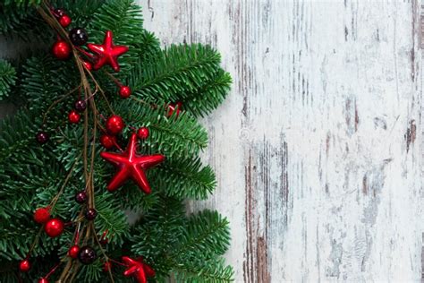 Christmas Fresh Evergreen Tree Branches Stock Image Image Of
