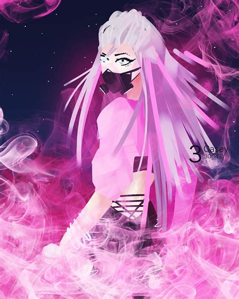 Cyberpunk Girl In Smoke Digital Art By Axel Arje Fine Art America