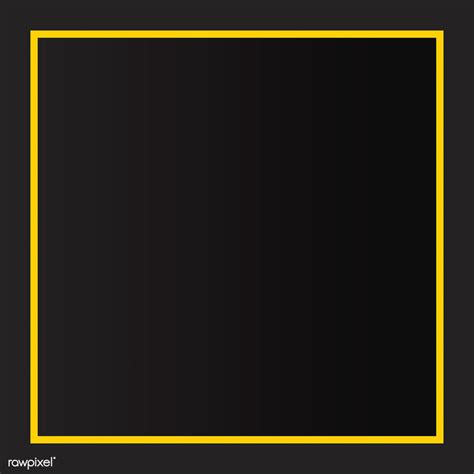 Yellow Border Black Background Vector Premium Image By
