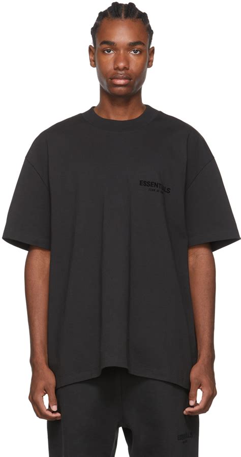 Essentials Black Cotton T Shirt Ssense