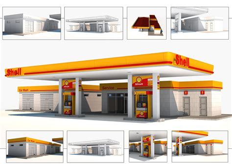 Gas Station Free 3d Model
