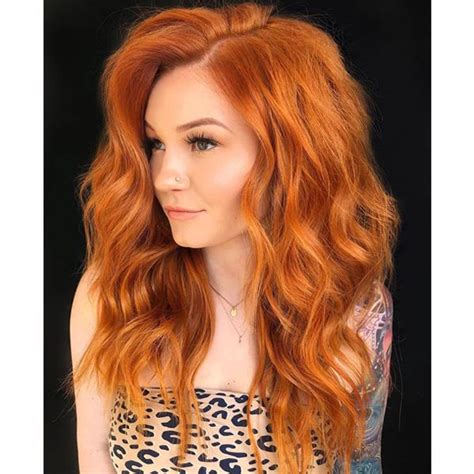 Vibrant Copper Color Melt Haircolor Ginger Hair Color Hair Styles Long