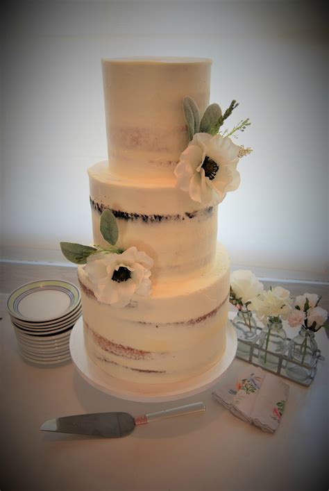 Semi Naked Wedding Cake 550 • Temptation Cakes Temptation Cakes