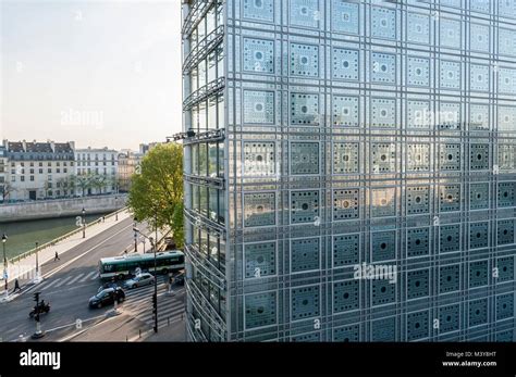 France Paris The Arab World Institute Aerial View Stock Photo Alamy