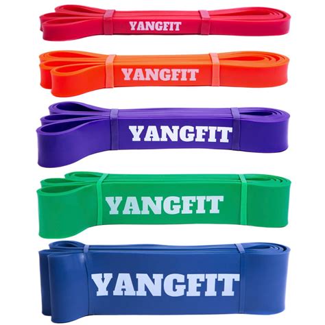 Kit Super Band Extensor Elástico Yangfit 5 Intensidades Multicolorido