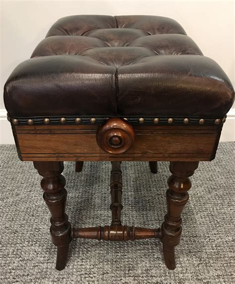 Antique Victorian Rosewood Adjustable Piano Stool Marsdens Patent