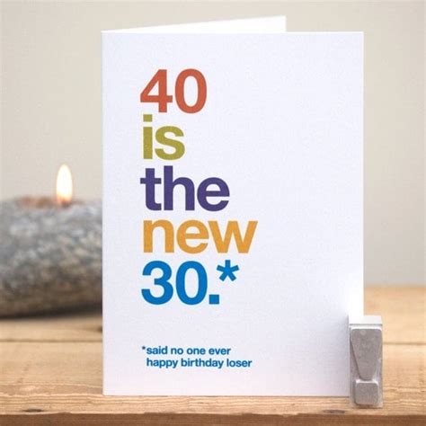 Funny 40th Birthday Card 40 Birthday Card Funny 40