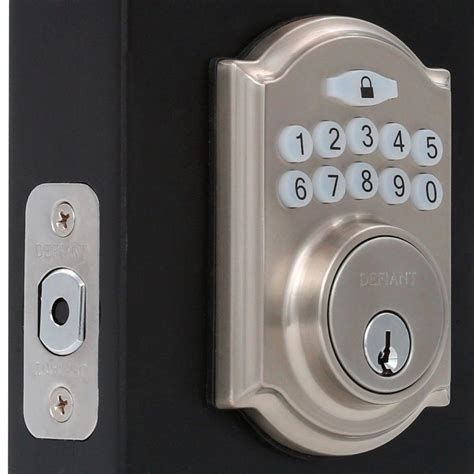 The home depot gift cards can only be used at the home depot stores or on homedepot.com and cannot be used to purchase other prepaid or specialty gift cards. Defiant Single Cylinder Satin Nickel Castle Electronic Keypad Deadbolt-G7X2D01AA - The Home Depot