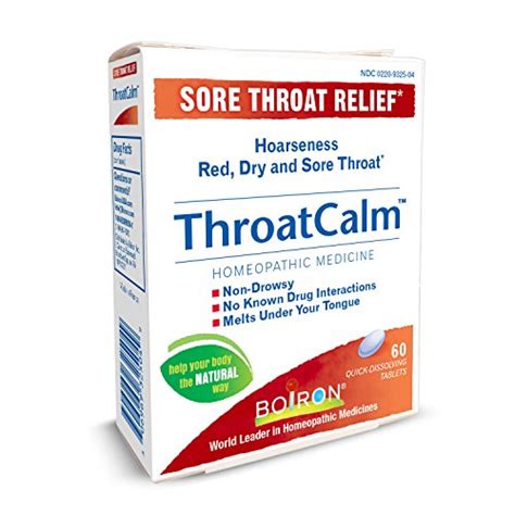 Buy Boiron Throatcalm Sore Throat Relief 60 Tablets Special