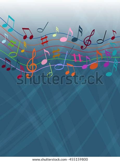 Color Music Notes On Solide White Stock Vector Royalty Free 455159800