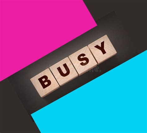 Word Busy Made With Cube Wooden Blocks Business Career Concept Stock
