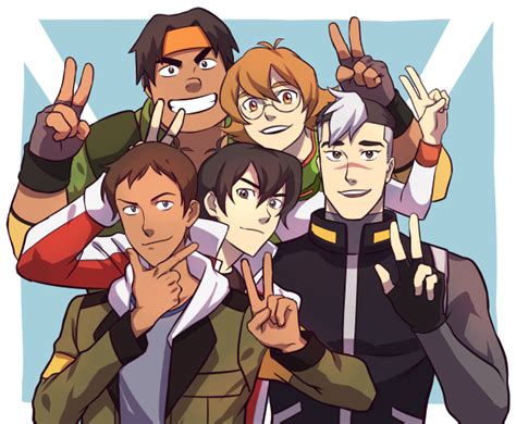 Takashi Shirogane Keith Pidge Gunderson Lance And Hunk Voltron And 1 More Drawn By