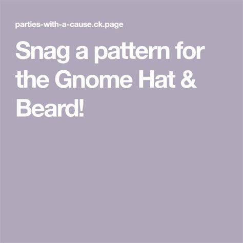 Printable Gnome Beard Pattern