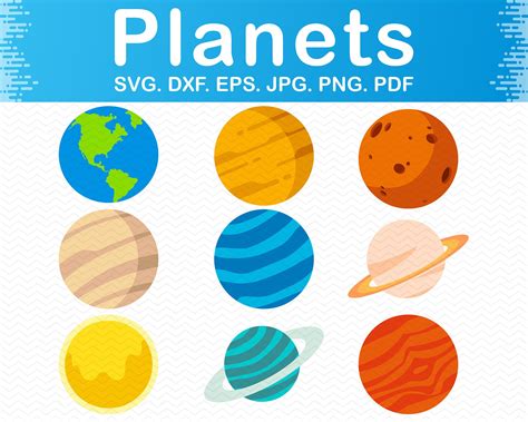 Planets Svg Free - Svg Planets Space Mercury Mars Free Svg Image Icon