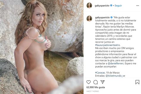 Totalmente Desnuda La Atrevida Foto De Gaby Spanic Para Promover El