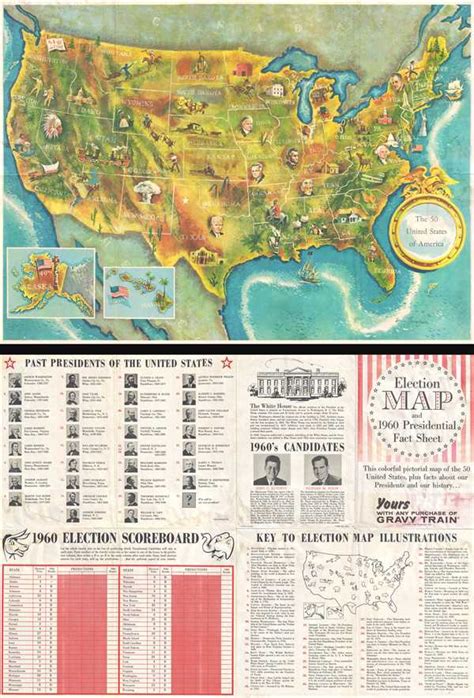 The 50 United States Of America Election Map And 1960 Presidential