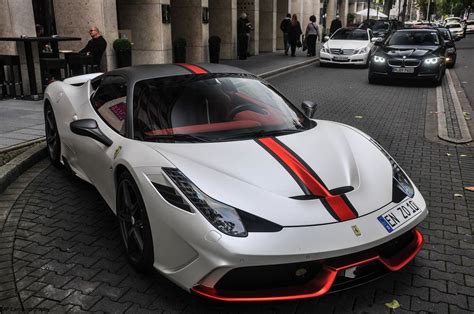 For sale 2015 ferrari 458 speciale coupe. Matte White Ferrari 458 Speciale With Red/Black Stripes - GTspirit