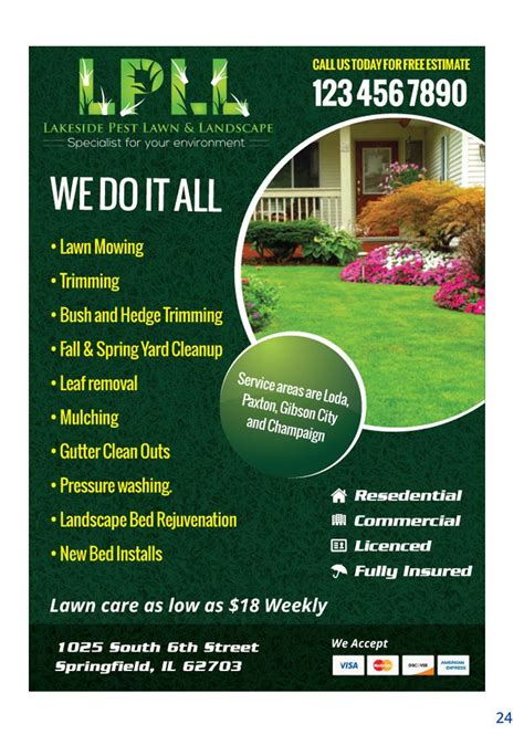 Design de Flyer Coloré, Professionnelle, Lawn Care pour Lakeside Pest