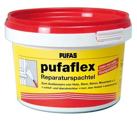 Beton, zement, putz, mauerwerk, gips, holz. Pufas Pufaflex Reparaturspachtel Innen und Außen - Farben ...