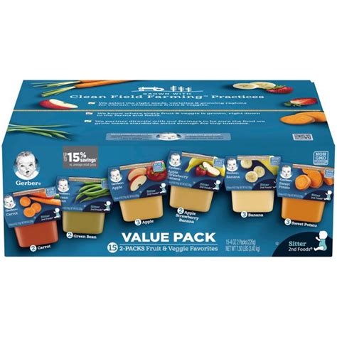 I made my own baby food by just cooking the hard veggies or fruit (steaming works best to keep nutrients in). Gerber 2nd Foods Fruit & Veggie Classics 2-Pack Assortment ...