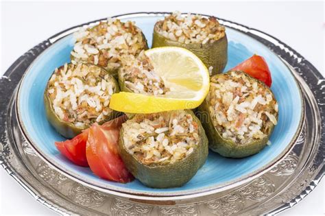 Biber Dolmasi Turkish Food Stuffed Peppers With Rice Stock Image