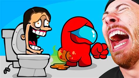 Funny Animations That Will Make You Laugh Among Us Skibidi Toilet