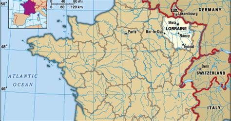 Lorraine Geography Region Map Map Of France Political Geography