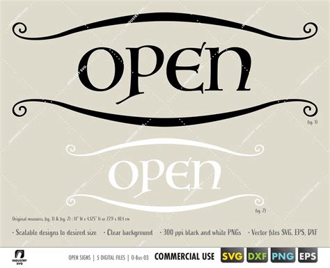 Open Sign Svg Printable Open Sign For Business Open Sign For Etsy
