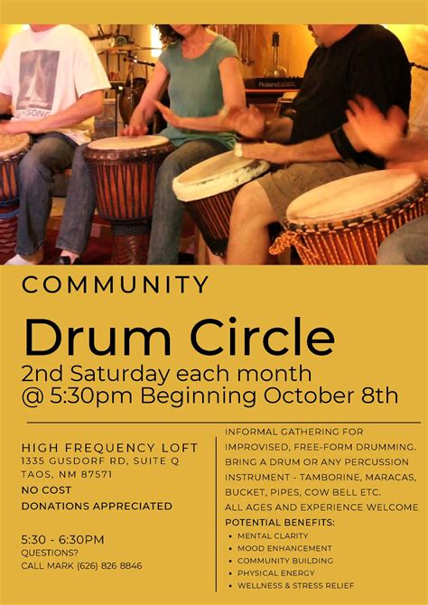 Community Drum Circle Live Taos Events Calendar