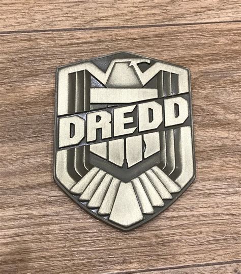 Judge Dredd Badge Cold Cast Brass Replica Prop Etsy