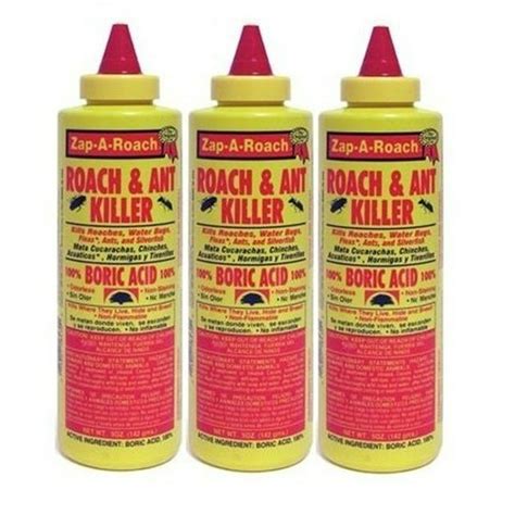 Zap A Roach Boric Acid Roach And Ant Killer 5 Oz Each Pack Of 3