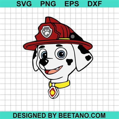 Marshall Paw Patrol Face Svg Marshall Face Svg Paw Patrol Svg