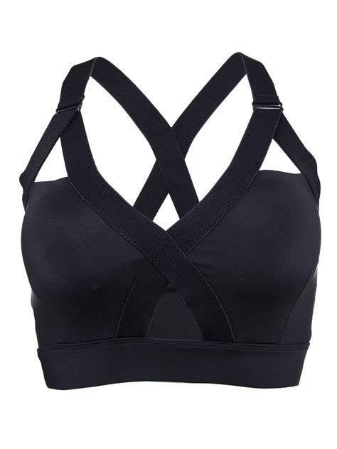 2 Pack Womens Sexy Curvy Strappy Sports Bra High Impact Mesh Openwork Workout Crop Tops