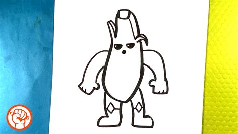 How To Draw Fortnite Peely Banana Easy Drawings Dibujos Faciles