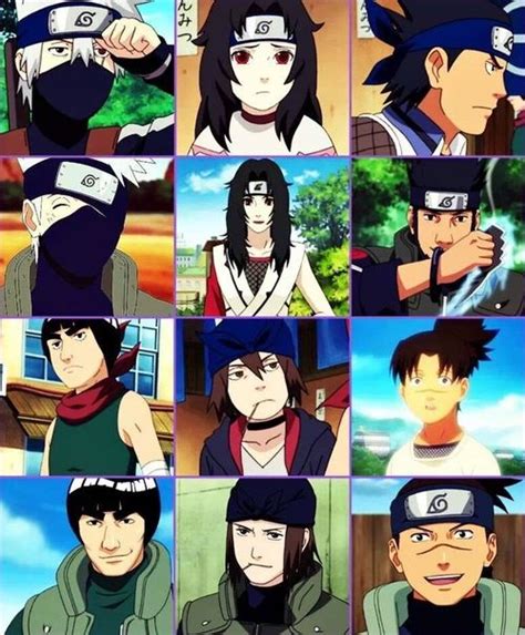 Then Now Kakashi Kurenai Asuma Gai Genma Iruka Naruto Shippuden Characters Naruto