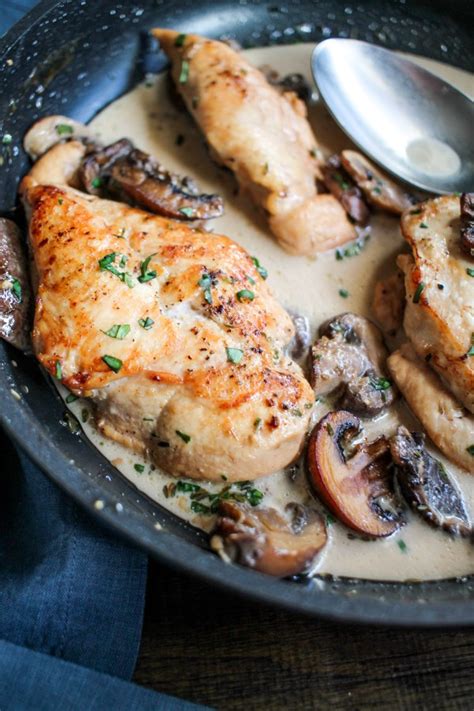 Chicken with a Sherry Mushroom Sauce - thekittchen
