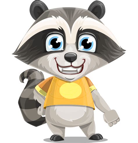 Baby Raccoon Cartoon Vector Character Graphicmama Cartoons Vector