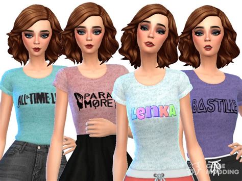 Band Tee Shirts Pack Three For Sims 4