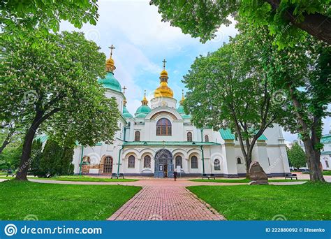 The Facade Of St Sophia Cathedral Kyiv Ukraine Editorial Photography