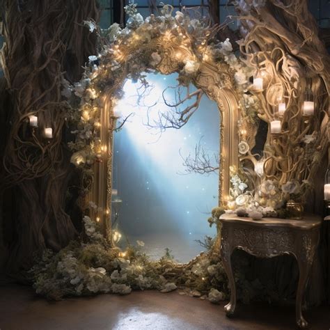 Premium Ai Image Enchanted Mirror Step Into A Fairytale World