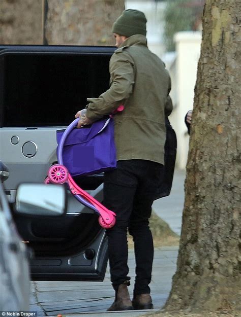 David Beckham Is Back On Daddy Duty As He Carries Harpers Toys Daily