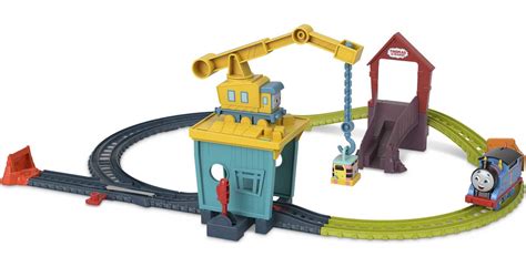 Thomas And Friends Train Set With Carly The Crane Sandy And Motorized Thomas Fix ‘em Up Friends