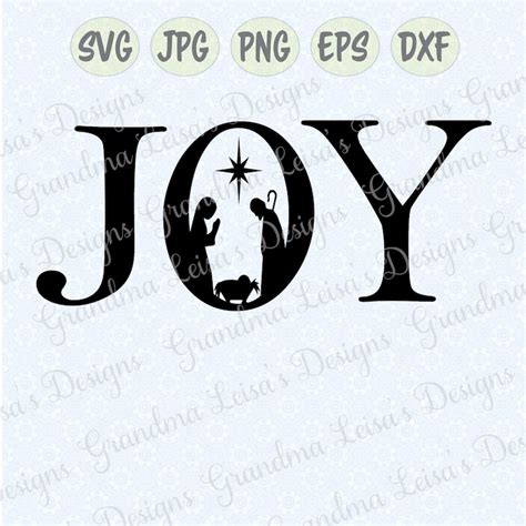 Joy Nativity Svg Png  Dxf Eps Cricut Silhouette Etsy Australia
