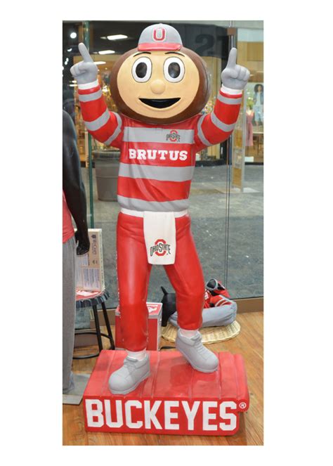 Ohio State Mascot Brutus Satue 6 Foot Tall Everything Buckeyes